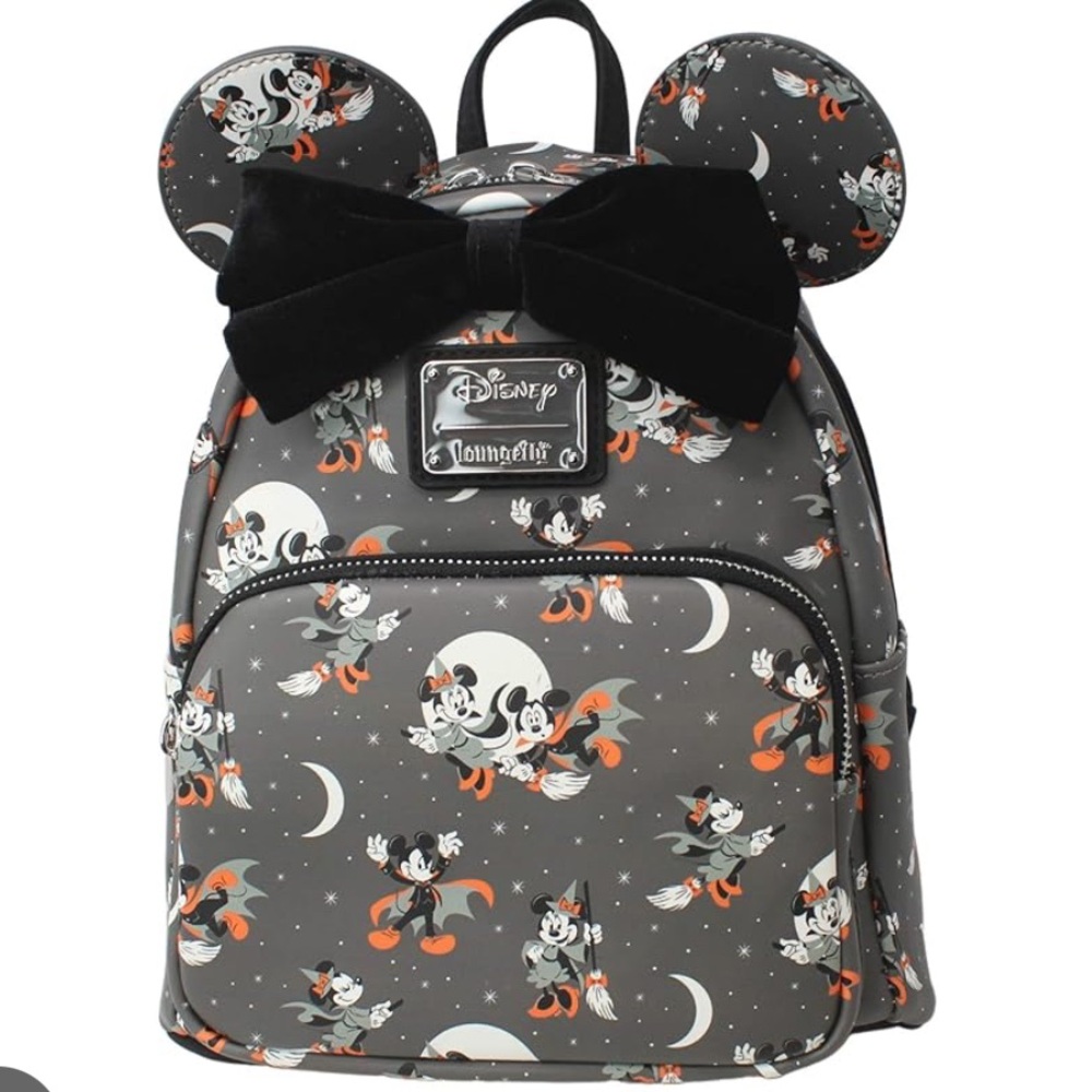 Loungefly Halloween Mickey and Minnie mini backpack NWT